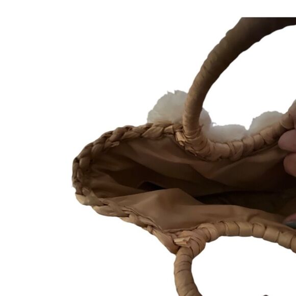 Bride Purse Rattan Wicker Tote 12x9 - Picture 3 of 3